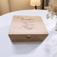 Personalized Dog Memorial Keepsake Box – Wooden Pet Memory Chest | Pine or Bamboo (8x10x4)