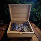Personalized Affirmation Keepsake Box Custom Engraved Wooden Memory Box Spiritual Gift Jewelry Crystal Storage Pine or Bamboo