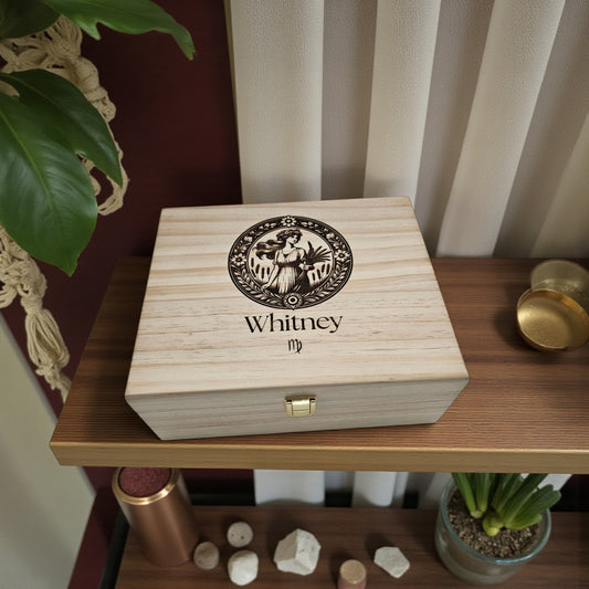 Personalized Zodiac Design Keepsake Box