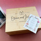 Personalized Pine Wedding Box: Engraved Memory and Keepsake Box 8x10x4 inches