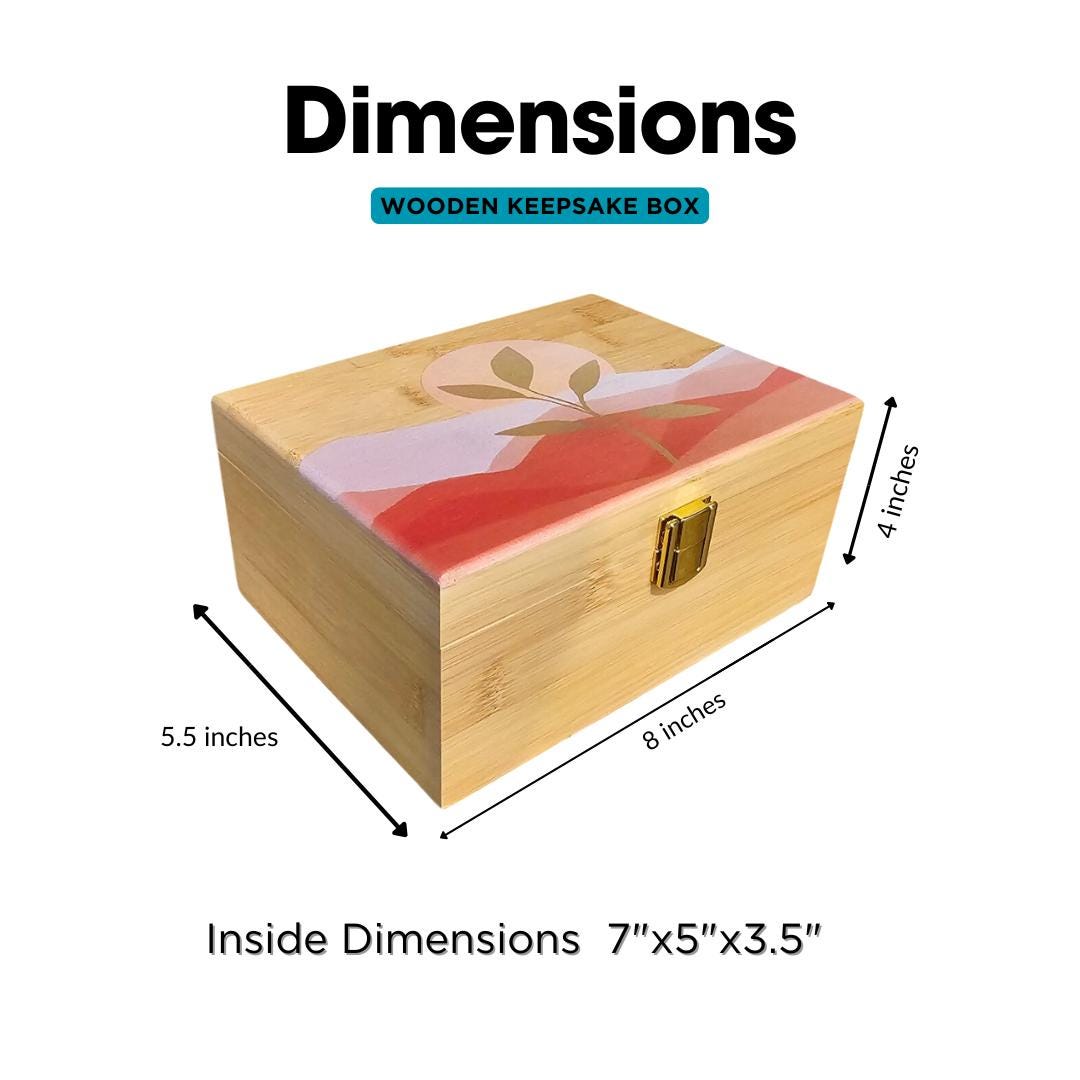 Newfashioned Relics™ Desert Sunset Keepsake Box – Custom Wooden Storage for Jewelry, Tarot & Memories