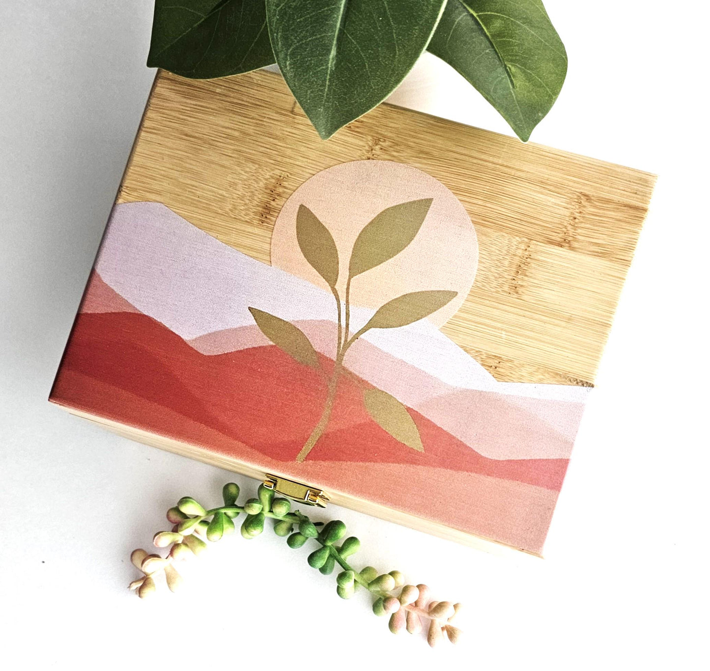 Handcrafted Personalized Stash Box: Boho Chic Jewelry & Crystal Storage optional personalization