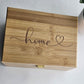 Newfashioned Relics™ Home Keepsake Box – Engraved Bamboo Storage with Gold Hinges