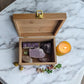 Newfashioned Relics™ Love Keepsake Box – Engraved Bamboo Storage with Gold Hinges