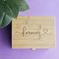 Newfashioned Relics™ Love Keepsake Box – Engraved Bamboo Storage with Gold Hinges