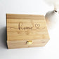 Newfashioned Relics™ Love Keepsake Box – Engraved Bamboo Storage with Gold Hinges