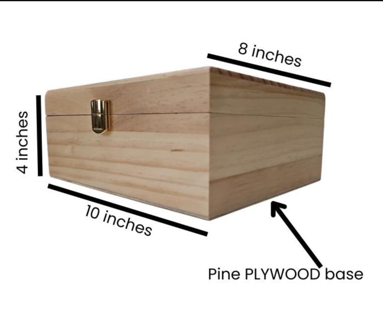 Personalized Pine Wedding Box: Engraved Memory and Keepsake Box 8x10x4 inches