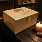 Personalized Flower Lady Keepsake Box: Engraved Wooden Stash Box with Gold Hinges optional personalization