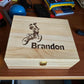 Personalized Keepsake Box for Boys – Wooden Memory Box | Pine or Bamboo (8x10x4)
