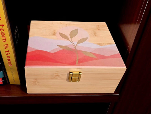 Handcrafted Personalized Stash Box: Boho Chic Jewelry & Crystal Storage optional personalization