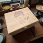 Personalized Flower Lady Keepsake Box: Engraved Wooden Stash Box with Gold Hinges optional personalization