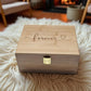 Engraved Bamboo Keepsake Box: Love, Home, Forever - Memory Box optional personalization
