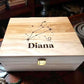 Personalized Zodiac Constellation Keepsake Box – Custom Engraved Memory Box with Name