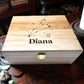 Zodiac Constellation Keepsake Box – Wooden Memory Box | Pine or Bamboo (8x10x4)