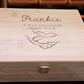 Personalized Dog Memorial Keepsake Box – Wooden Pet Memory Chest | Pine or Bamboo (8x10x4)