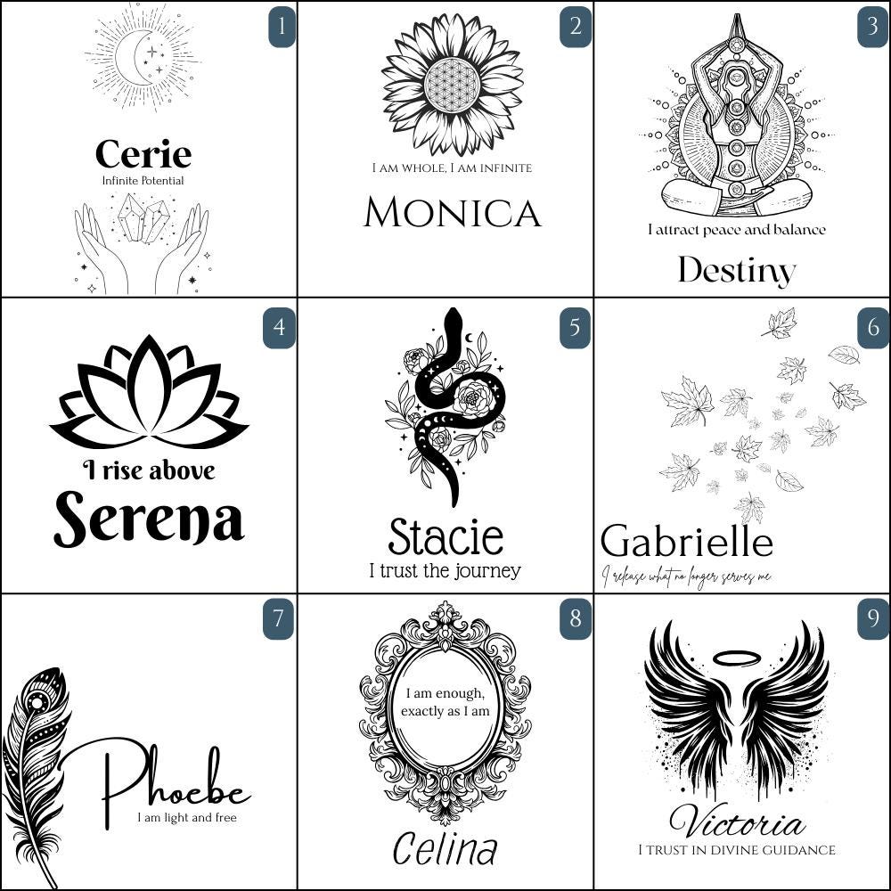 Personalized Affirmation Keepsake Box Custom Engraved Wooden Memory Box Spiritual Gift Jewelry Crystal Storage Pine or Bamboo