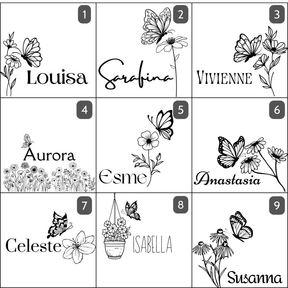 Personalized Butterfly Keepsake Box: Engraved Wooden Memory Chest